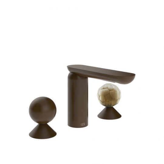 Смеситель для раковины Gessi Perle 74045 без донного клапана с вентилями-сферами из металла и муранского стекла Battuto схема 8