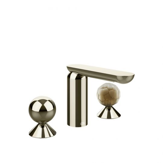 Смеситель для раковины Gessi Perle 74045 без донного клапана с вентилями-сферами из металла и муранского стекла Battuto схема 14