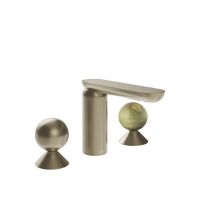 Смеситель для раковины Gessi Perle 74055 без донного клапана с вентилями-сферами из металла и камня Onyx Green схема 9 Смеситель для раковины Gessi Perle 74055 без донного клапана с вентилями-сферами из металла и камня Onyx Green схема 9