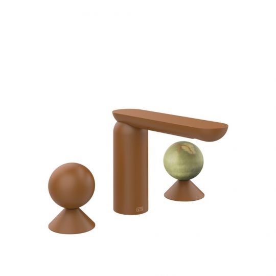 Смеситель для раковины Gessi Perle 74055 без донного клапана с вентилями-сферами из металла и камня Onyx Green схема 11 Смеситель для раковины Gessi Perle 74055 без донного клапана с вентилями-сферами из металла и камня Onyx Green схема 11