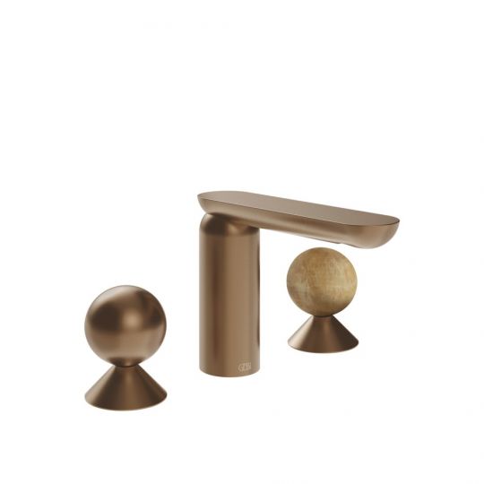 Смеситель для раковины Gessi Perle 74035 без донного клапана с вентилями-сферами из металла и камня Onyx Cola схема 7 Смеситель для раковины Gessi Perle 74035 без донного клапана с вентилями-сферами из металла и камня Onyx Cola схема 7