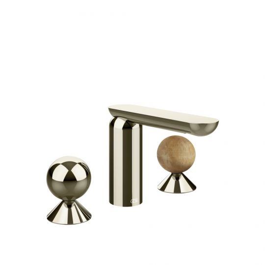 Смеситель для раковины Gessi Perle 74035 без донного клапана с вентилями-сферами из металла и камня Onyx Cola схема 14 Смеситель для раковины Gessi Perle 74035 без донного клапана с вентилями-сферами из металла и камня Onyx Cola схема 14