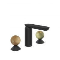 Смеситель для раковины Gessi Perle 74355 без донного клапана с вентилями-сферами из камня Onyx Cola и Onyx Green схема 10