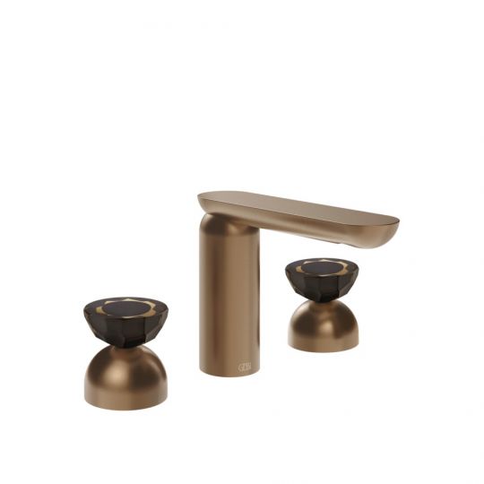 Смеситель для раковины Gessi Perle 74886 без донного клапана с вентилями-полусферами из муранского стекла Battuto схема 7