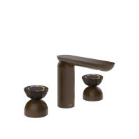 Смеситель для раковины Gessi Perle 74886 без донного клапана с вентилями-полусферами из муранского стекла Battuto схема 8