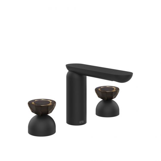 Смеситель для раковины Gessi Perle 74886 без донного клапана с вентилями-полусферами из муранского стекла Battuto схема 10