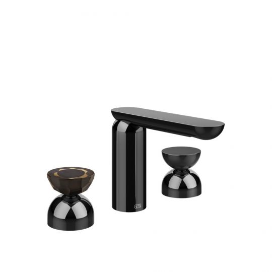 Смеситель для раковины Gessi Perle 74896 без донного клапана с вентилями-полусферами из металла и муранского стекла Battuto схема 3