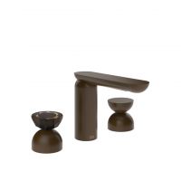 Смеситель для раковины Gessi Perle 74896 без донного клапана с вентилями-полусферами из металла и муранского стекла Battuto схема 8