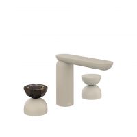 Смеситель для раковины Gessi Perle 74896 без донного клапана с вентилями-полусферами из металла и муранского стекла Battuto схема 12