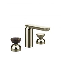 Смеситель для раковины Gessi Perle 74896 без донного клапана с вентилями-полусферами из металла и муранского стекла Battuto схема 14