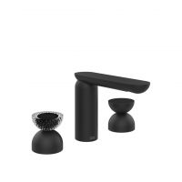 Смеситель для раковины Gessi Perle 74796 без донного клапана, с вентилями-полусферами из металла и муранского стекла Balloton схема 10