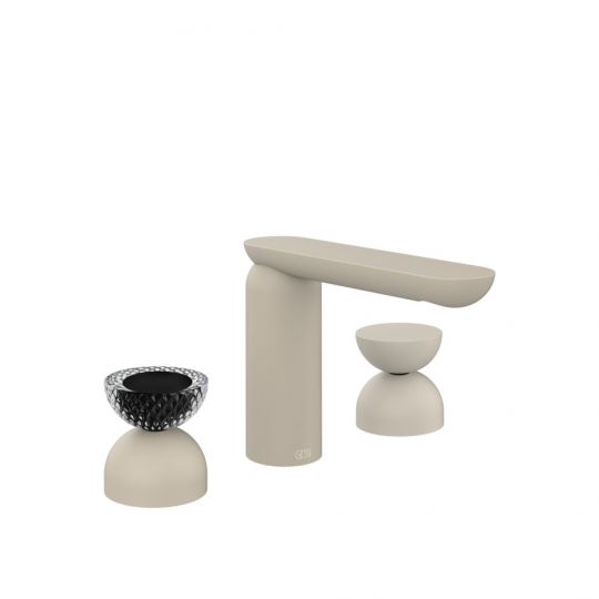 Смеситель для раковины Gessi Perle 74796 без донного клапана, с вентилями-полусферами из металла и муранского стекла Balloton схема 12