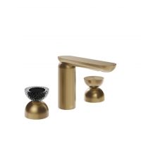 Смеситель для раковины Gessi Perle 74796 без донного клапана, с вентилями-полусферами из металла и муранского стекла Balloton схема 15