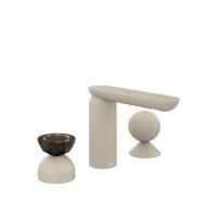 Смеситель для раковины Gessi Perle 74808 без донного клапана с вентилем-полусферой из муранского стекла Battuto и металлическим вентилем-сферой схема 12