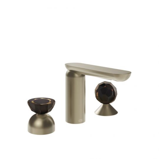 Смеситель для раковины Gessi Perle 74828 без донного клапана с вентилем-полусферой из муранского стекла Battuto и вентилем-сферой из муранского стекла Sfaccettato схема 9