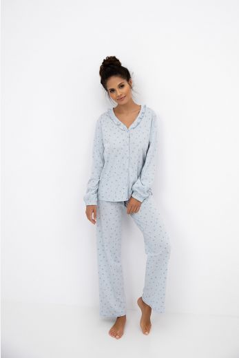 Комплект домашней одежды женский SENSIS Lucille, рубашка, брюки, голубой