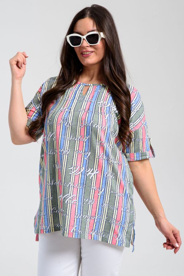 Туника 8243 [полоса+буквы]