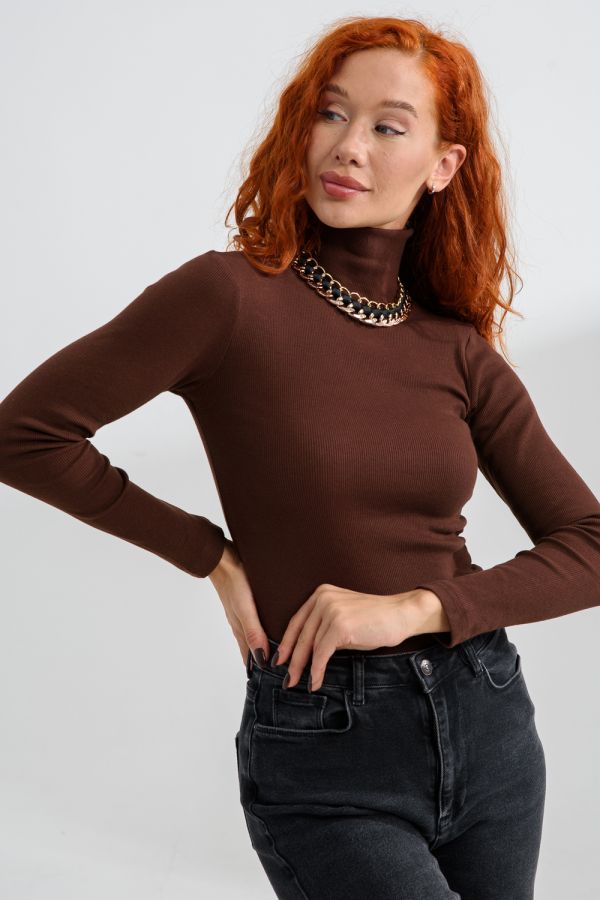 14439/6 Водолазка женская [шоколад]