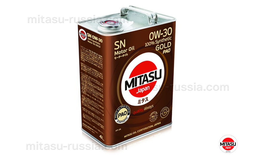 MITASU GOLD PAO SN 0W-30, 4л