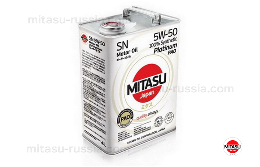 MITASU PLATINUM PAO SN 5W-50, 4л
