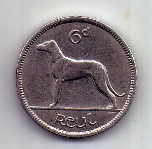 6 пенсов 1935 года AUNC Редкий год Ирландия