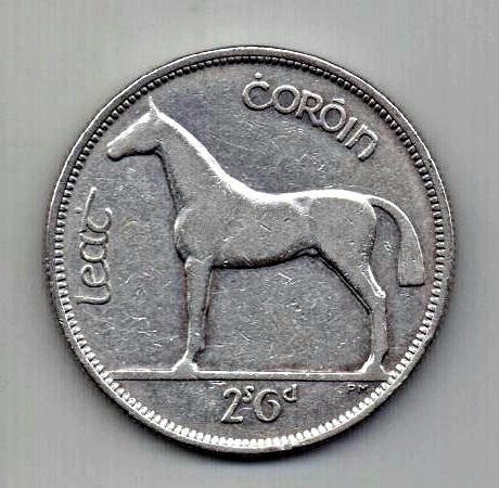 1/2 кроны 1931 Ирландия XF Редкий год Великобритания