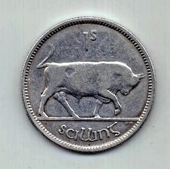 1 шиллинг 1937 Ирландия Редкий год Великобритания