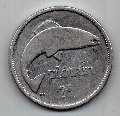 1 флорин 1937 Ирландия Редкий год Великобритания