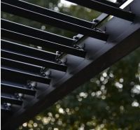 Пергола биоклиматическая Aquaviva Авангард Макс, монтаж к стене (ручное управление ламелями)