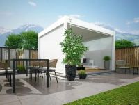 Пергола биоклиматическая Aquaviva Авангард Макс, монтаж к стене (ручное управление ламелями)