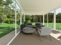 Пергола биоклиматическая Aquaviva Авангард Макс, монтаж к стене (ручное управление ламелями)