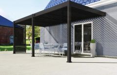 Пергола биоклиматическая Aquaviva Модерн, монтаж к стене (электрическое управление ламелями)