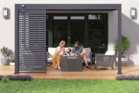 Пергола биоклиматическая Aquaviva Модерн, монтаж к стене (электрическое управление ламелями)