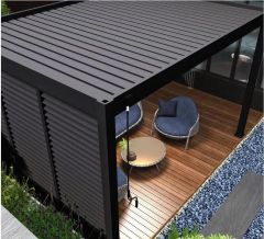 Пергола биоклиматическая Aquaviva Модерн отдельностоящая (ручное управление ламелями)