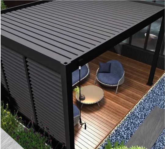 Пергола биоклиматическая Aquaviva Модерн отдельностоящая (ручное управление ламелями)