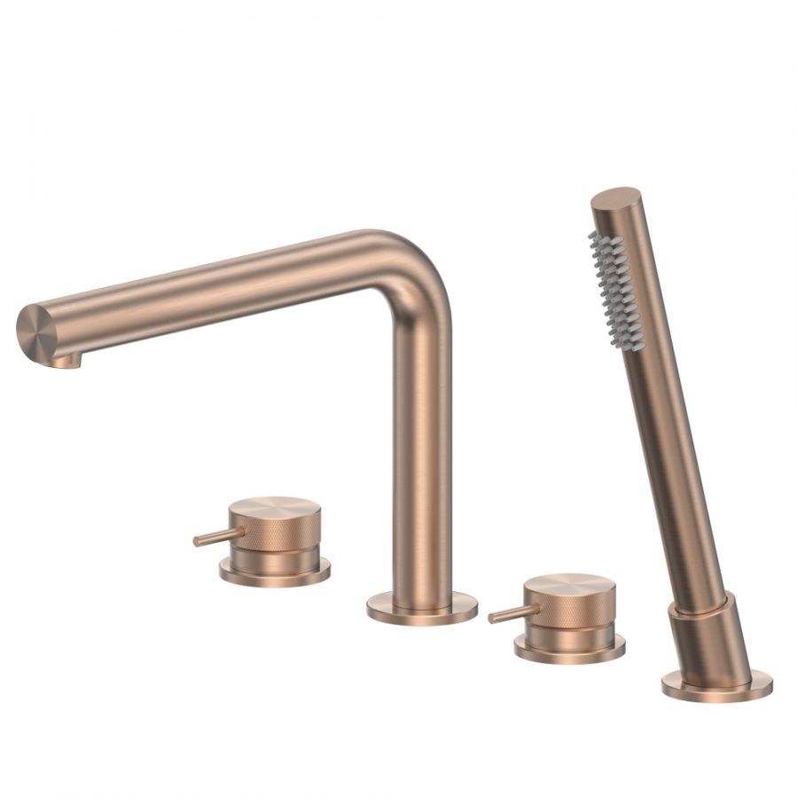 Смеситель ABBER Emotion 316 AF8813BRG На борт ванны, розовое золото брашированное