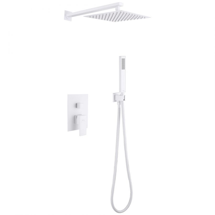 Душевая система ABBER Daheim AF8219W скрытого монтажа без излива, белая матовая