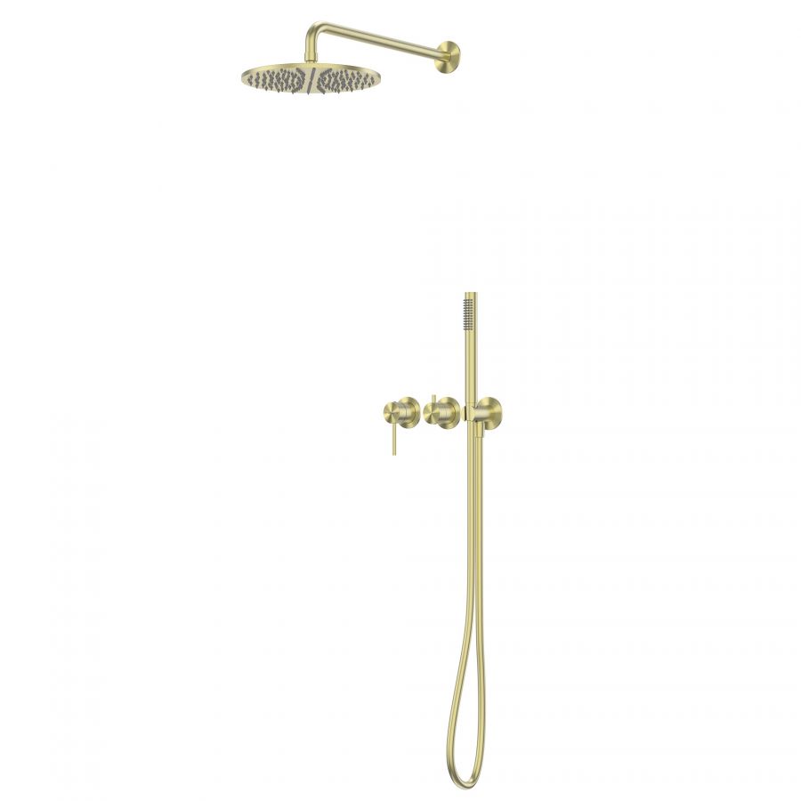 Душевая система ABBER Wasser Kreis 316 AF8118BG скрытого монтажа без излива, золото брашированное