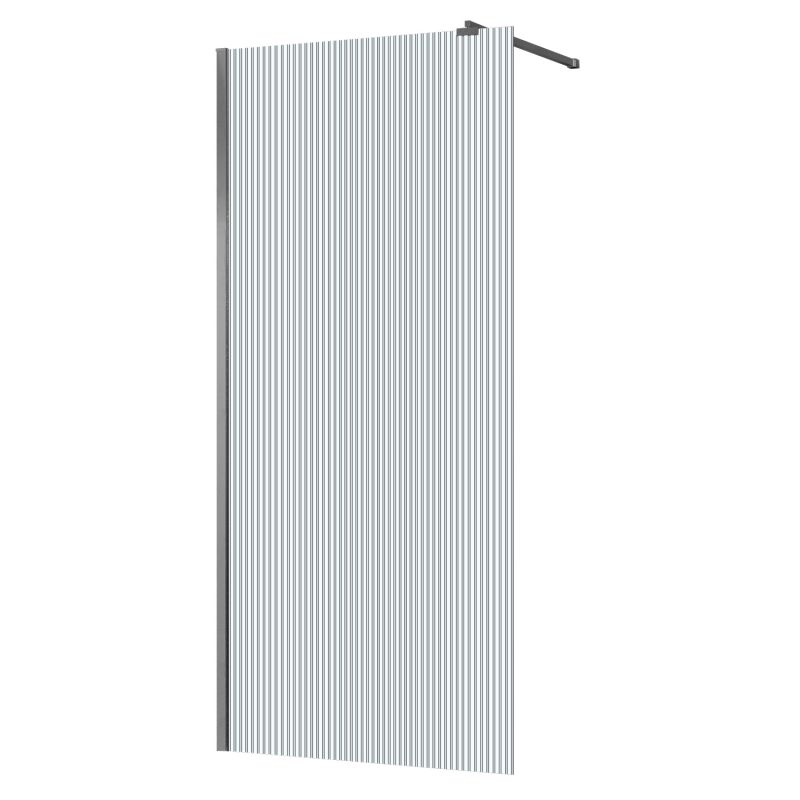 Душевая перегородка Azario Walk-in 120х195 рифленое стекло 8мм, профиль графит матовый AZ-251-120-MGR-CRF