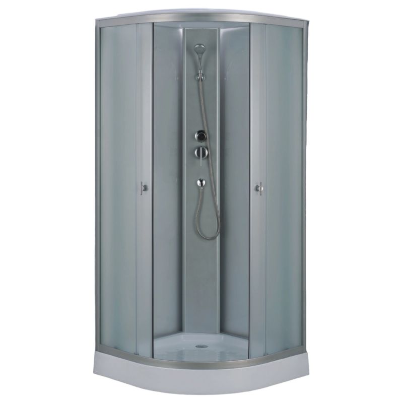 Душевая кабина Loranto 90х90 низкий поддон, прозрачное стекло CS-981TM/W-90