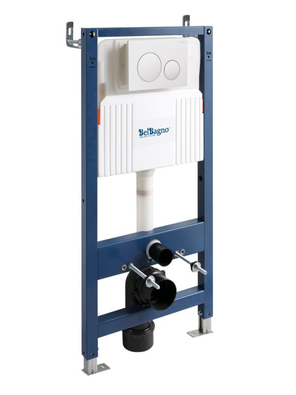 Инсталляция для унитазов в комплекте с кнопкой смыва BelBagno BB-101-M-BC