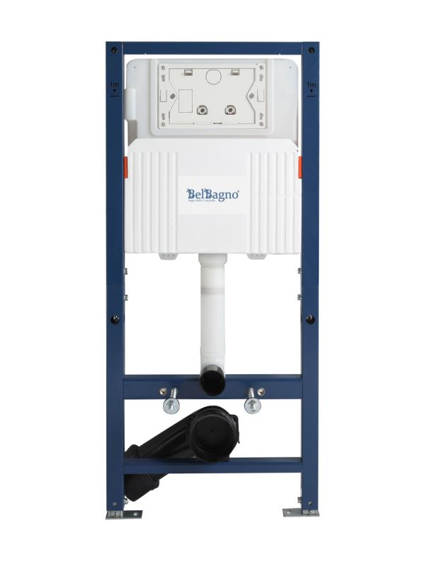 Инсталляция для унитазов, сборная из двух частей, фронтальное управление для механической кнопки BelBagno BB-109-M-C