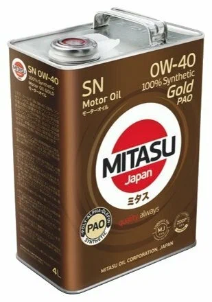 MITASU GOLD PAO SN 0W-40, 4л