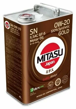 MITASU GOLD SN 0W-20, 4л