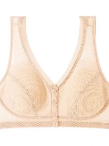 Бюстгальтер без косточек на кнопках спереди (бежевый)