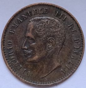 Король Виктор Эммануил III 2 чентезимо Италия 1906
