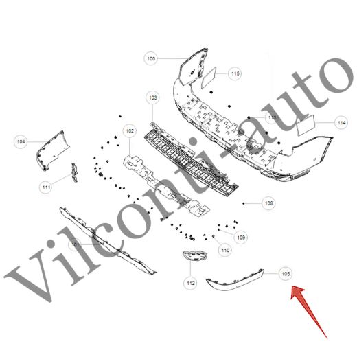 НАКЛАДКА ЗАДНЕГО БАМПЕРА НИЖНЯЯ ПРАВАЯ TANK 500 2804118XKV3AA 100% ОРИГИНАЛ