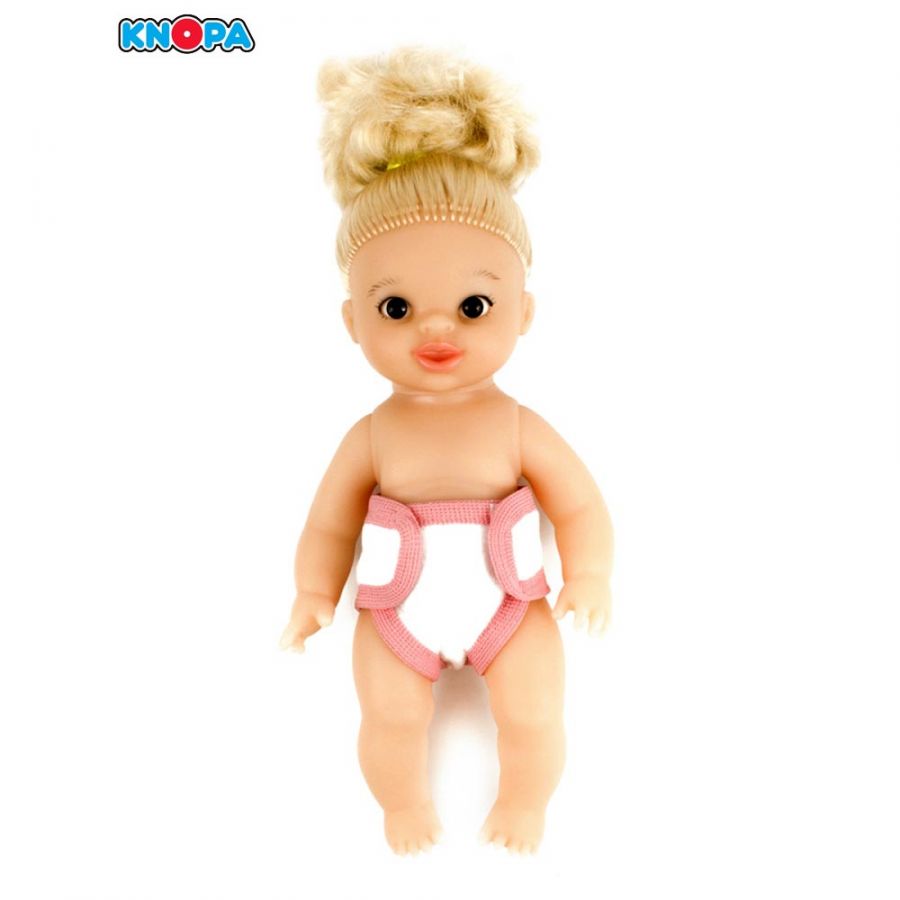 Пупс девочка в памперсе блондинка №2 (22 см)