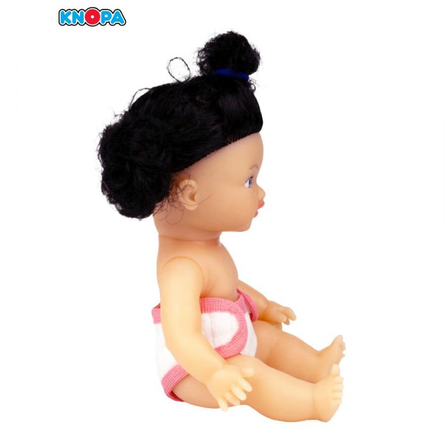 Пупс девочка в памперсе брюнетка (22 см)