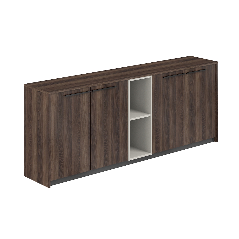 Шкаф низкий (2 шт) со стеллажом, 2140х410х842